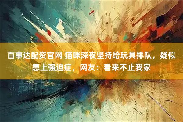 百事达配资官网 猫咪深夜坚持给玩具排队，疑似患上强迫症，网友：看来不止我家